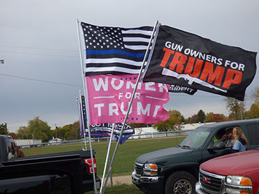 Hundreds rally for Trump